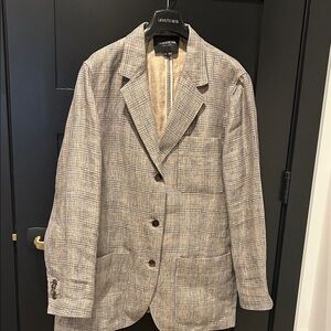 NWOT Lafayette 148 New York linen blend laid Blazer